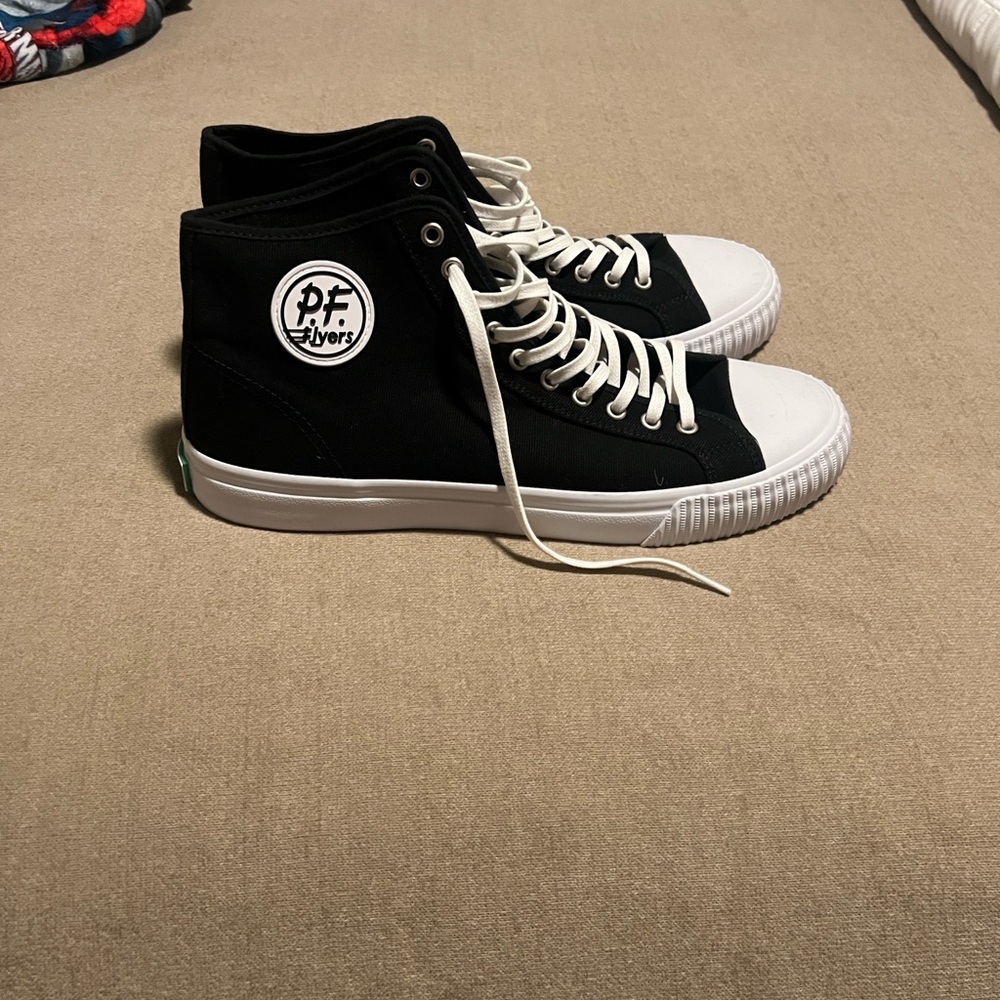 Mens PF Flyers Black High-Top Sneakers